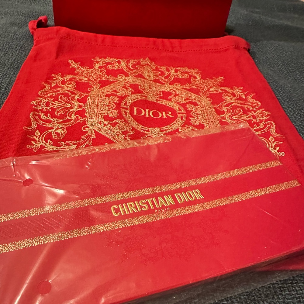Dior Lunar New Year envelopes, drawstring bag and gift bag set